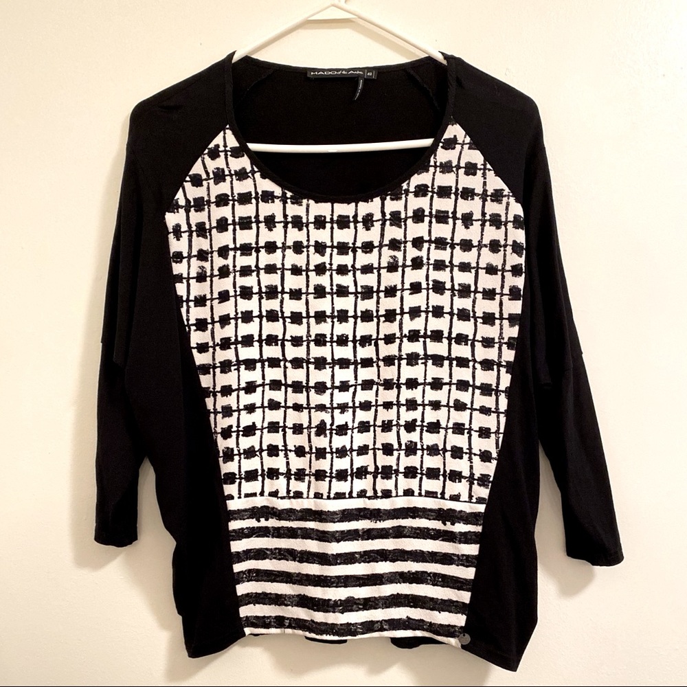 MADO et les Autres 3/4 sleeve black and white